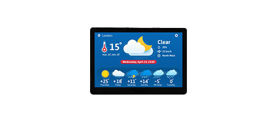 4.0" IPS TFT display, high brightness, high resolution, with PCAP