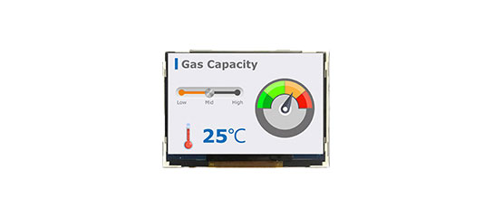 2.4" IPS TFT display, high brightness, high resolution